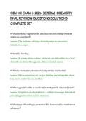 CEM 141 EXAM 3 2026 GENERAL CHEMISTRY&NewLine;FINAL REVISION QUESTIONS SOLUTIONS&NewLine;COMPLETE SET&NewLine;