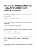 CEM 141 EXAM 3 2026 STOICHIOMETRY AND&NewLine;CALCULATIONS WORKBOOK SOLVED&NewLine;QUESTIONS COMPILATION