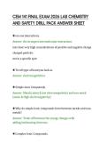 CEM 141 FINAL EXAM 2026 LAB CHEMISTRY&NewLine;AND SAFETY DRILL PACK ANSWER SHEET