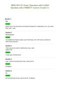 RRM 330 CSU Exam 2 Questions with Verified&NewLine;Questions with CORRECT Answers &lpar;Grade A&plus;&rpar;