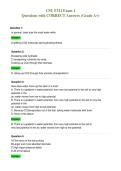 CSU F311 Exam 1 Questions with CORRECT Answers &lpar;Grade A&plus;&rpar;