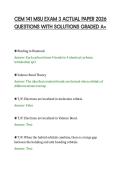 CEM 141 MSU EXAM 3 ACTUAL PAPER 2026&NewLine;QUESTIONS WITH SOLUTIONS GRADED A&plus;