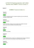 ACT210 CSU Final Exam Questions with Verified&NewLine;Questions with CORRECT Answers &lpar;Grade A&plus;&rpar;