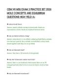 CEM 141 MSU EXAM 3 PRACTICE SET 2026&NewLine;MOLE CONCEPTS AND EQUILIBRIUM&NewLine;QUESTIONS HIGH YIELD A&plus;