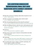 CER &lpar;CERTIFIED ENDOSCOPE&NewLine;REPROCESSOR&rpar; FINAL TEST 2026&NewLine;QUESTIONS WITH CORRECT ANSWERS&NewLine;GRADED A&plus;