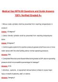Medical Gas NFPA 99 &lpar;Latest 2026&sol;2027 Update&rpar; Complete Questions and Guide Answers&comma; 100&percnt; Verified Graded A&plus;