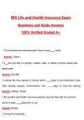 MN Life and Health Insurance Exam &lpar;Latest 2026&sol;2027 Update&rpar; Complete Questions and Guide Answers&comma; 100&percnt; Verified Graded A&plus;