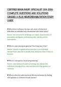 CERTIFIED BRAIN INJURY SPECIALIST 504 2026&NewLine;COMPLETE QUESTIONS AND SOLUTIONS&NewLine;GRADED A PLUS NEUROREHABILITATION STUDY&NewLine;GUIDE