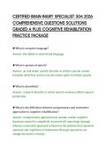CERTIFIED BRAIN INJURY SPECIALIST 504 2026&NewLine;COMPREHENSIVE QUESTIONS SOLUTIONS&NewLine;GRADED A PLUS COGNITIVE REHABILITATION&NewLine;PRACTICE PACKAGE