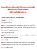 Mortgage Educators California 20hr MLO Course Notes Study Set &lpar;Latest 2026&sol;2027 Update&rpar; Complete Guide Answers&comma; 100&percnt; Verified Graded A&plus;