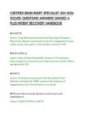CERTIFIED BRAIN INJURY SPECIALIST 504 2026&NewLine;SOLVED QUESTIONS ANSWERS GRADED A&NewLine;PLUS PATIENT RECOVERY HANDBOOK