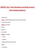 MPOETC Test 1 Exam &lpar;Latest 2026&sol;2027 Update&rpar; Complete Questions and Guide Answers&comma; 100&percnt; Verified Graded A&plus;