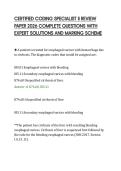 CERTIFIED CODING SPECIALIST II REVIEW&NewLine;PAPER 2026 COMPLETE QUESTIONS WITH&NewLine;EXPERT SOLUTIONS AND MARKING SCHEME