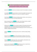 WGU D351 Functions of Human Resource Management 2026-2027&colon; Complete Terms & Definitions Study Guide with Graded A&plus; &vert; HRM Concepts&comma; Employment Law&comma; Compensation&comma; & Strategy &vert; Guaranteed Exam Pass