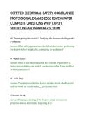 CERTIFIED ELECTRICAL SAFETY COMPLIANCE&NewLine;PROFESSIONAL EXAM 3 2026 REVIEW PAPER&NewLine;COMPLETE QUESTIONS WITH EXPERT&NewLine;SOLUTIONS AND MARKING SCHEME