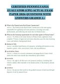 CERTIFIED PENNSYLVANIA&NewLine;EVALUATOR &lpar;CPE&rpar; ACTUAL EXAM&NewLine;PAPER 2026 QUESTIONS WITH&NewLine;ANSWERS GRADED A&plus;