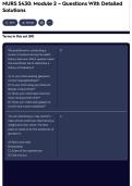 NURS 5430&colon; Module 2 &ndash; Questions With Detailed Solutions