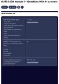 NURS 5430&colon; Module 1 &ndash; Questions With A&plus; Answers