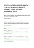 CERTIFIED REVENUE CYCLE REPRESENTATIVE&NewLine;COMPLETE PREPARATION GUIDE WITH&NewLine;INSURANCE CLAIMS AND DENIAL&NewLine;MANAGEMENT REVIEW