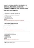 MEDICAL OFFICE ADMINISTRATION EXAMINATION &NewLine;QUESTIONS AND CORRECT ANSWER WITH &NewLine;EXPLANATION GRADED A&plus; STUDY GUIDE