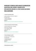 MICROSOFT POWER BI DATA ANALYST EXAMINATION &NewLine;QUESTIONS AND CORRECT ANSWER WITH &NewLine;EXPLANATION GRADED A&plus; STUDY GUIDE