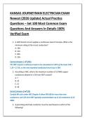KANSAS JOURNEYMAN ELECTRICIAN EXAM  &NewLine;Newest &lpar;2026 Update&rpar; Actual Practice &NewLine;Questions &ndash; Set 100 Most Common Exam &NewLine;Questions And Answers In Details 100&percnt; &NewLine;Verified Exam 
