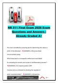 NR 511 Final Exam Questions and Answers &lpar;350&plus; Exam Q&A&rpar; &vert; Primary Care&comma; Differential Diagnosis&comma; Women's Health&comma; Endocrinology&comma; Musculoskeletal Disorders & Pharmacology &vert; NR 511 Primary Care Course 2026