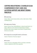 CERTIFIED BREASTFEEDING COUNSELOR EXAM&NewLine;COMPREHENSIVE STUDY GUIDE 2026&NewLine;LACTATION SUPPORT AND INFANT FEEDING&NewLine;PRINCIPLES