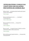 CERTIFIED BREASTFEEDING COUNSELOR EXAM&NewLine;CONCEPT REVIEW GUIDE 2026 MATERNAL&NewLine;INFANT NUTRITION AND COUNSELING SKILLS