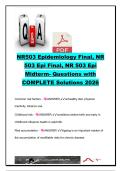 NR 503 Epidemiology Final Exam Questions and Answers &lpar;500&plus; Exam Q&A&rpar; &vert; Epidemiology&comma; Population Health&comma; Biostatistics&comma; Research Methods&comma; Screening&comma; Prevention & Public Health &vert; NR 503 Population Health 2026