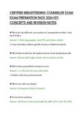CERTIFIED BREASTFEEDING COUNSELOR EXAM&NewLine;EXAM PREPARATION PACK 2026 KEY&NewLine;CONCEPTS AND REVISION NOTES