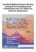  Medical-Surgical Nursing 10th Edition Ignatavicius Test Bank - All Chapters