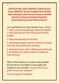 CNA Exam WI Latest 2026&sol;2027 &vert;&vert; Most Recent &NewLine;Exam 2026&sol;2027 Actual Complete Real Verified &NewLine;Exam Questions And Correct Answers &lpar;Verified &NewLine;Answers by Expert&rpar; Already Graded A&plus; &NewLine;&vert;Guaranteed Success&excl;&excl; Newest Exam&excl;&excl;&excl; 