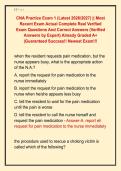 CNA Practice Exam 1 &lpar;Latest 2026&sol;2027&rpar; &vert;&vert; Most &NewLine;Recent Exam Actual Complete Real Verified &NewLine;Exam Questions And Correct Answers &lpar;Verified &NewLine;Answers by Expert&rpar; Already Graded A&plus; &NewLine;&vert;Guaranteed Success&excl;&excl; Newest Exam&excl;&excl;&excl;