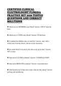 CERTIFIED CLINICAL&NewLine;ELECTROLOGIST FLORIDA&NewLine;PRACTICE SET 2026 TESTED&NewLine;QUESTIONS AND CORRECT&NewLine;SOLUTIONS