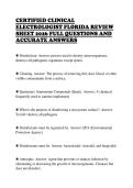 CERTIFIED CLINICAL&NewLine;ELECTROLOGIST FLORIDA REVIEW&NewLine;SHEET 2026 FULL QUESTIONS AND&NewLine;ACCURATE ANSWERS 