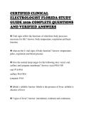 CERTIFIED CLINICAL&NewLine;ELECTROLOGIST FLORIDA STUDY&NewLine;GUIDE 2026 COMPLETE QUESTIONS&NewLine;AND VERIFIED ANSWERS