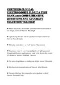 CERTIFIED CLINICAL&NewLine;ELECTROLOGIST FLORIDA TEST&NewLine;BANK 2026 COMPREHENSIVE&NewLine;QUESTIONS AND ACCURATE&NewLine;SOLUTIONS VERIFIED