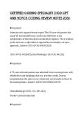 CERTIFIED CODING SPECIALIST 3 ICD CPT&NewLine;AND HCPCS CODING REVIEW NOTES 2026