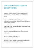 ESOL GACE EXAM QUESTIONS WITH CORRECT ANSWERS 