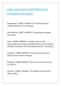 ESOL GACE EXAM QUESTIONS WITH COMPLETE SOLUTIONS