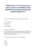 COMSAE Phase 1 Form 113 Practice Exam&NewLine;Questions And Correct ANSWERs &lpar;Verified&NewLine;ANSWERs&rpar; Plus Rationales 2025&sol;2026 Q&A&NewLine;ALREADY GRADED A&plus;&excl;&excl;&excl;&excl;