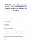 COMSAE Phase 1 Form 113 Practice Exam&NewLine;Questions And Correct ANSWERs &lpar;Verified&NewLine;ANSWERs&rpar; Plus Rationales 2025&sol;2026 Q&A&NewLine;ACTUAL&excl;&excl;&excl;&excl;