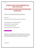 Indiana Real Estate Broker Exam Practice Questions 2026-2027 &vert; 170&plus; Questions with Answers & Rationales