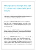 Millwright Level 1 Millwright Hand Tools &lpar;15102-06&rpar; Exam Question With Correct Answers