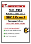 NUR 2392 Exam 2 &ndash; MDC 2 &ndash; &lpar;2026&rpar; Actual Questions & Answers &lpar;Rasmussen College&rpar; 100&percnt; Guarantee Pass
