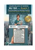 NU 160 Exam 1 &vert; Comprehensive Questions & Verified Answers &vert; 2026 Edition &vert; Galen College
