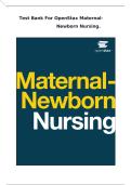 Test Bank for OpenStax Maternal-Newborn Nursing Complete Chapters A&plus; Exam Questions and Answers &vert; ISBN 9781711497772