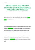 PRIVATE PILOT- FAA WRITTEN&NewLine;EXAM 2026&vert;&vert; COMPREHENSIVE Q&A&NewLine;FOR CERTIFICATION SUCCESS