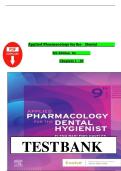 Test Bank &vert; Applied Pharmacology for the Dental Hygienist 9th Edition &vert; Elena Bablenis Haveles &vert; Verified Questions & Correct Answers &vert; Updated 2025 &vert; A&plus; Graded&NewLine;